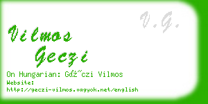 vilmos geczi business card